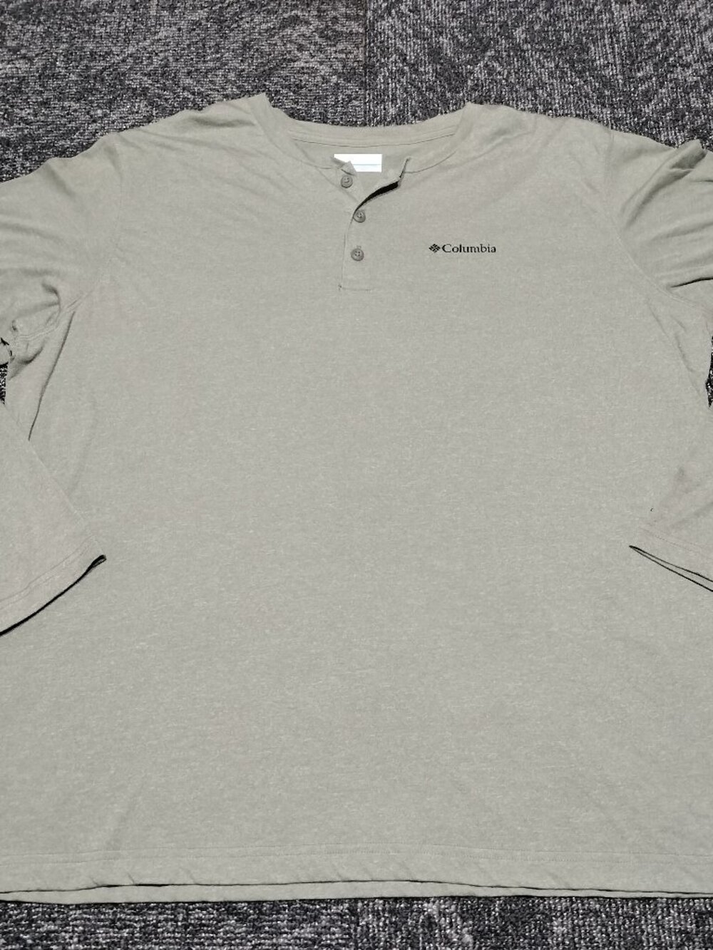 Columbia Men’s Henley Omni-Wick Long Sleeve T-Shirt Green XXL 3 Button NWOT